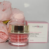 Korean PDRN Collagen Capsule Cream jar on white background